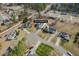 Aerial view of the home and community shows the quiet neighborhood at 2574 Primrose Ln, Creedmoor, NC 27522