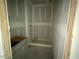 Unfinished bathroom featuring drywall and shower space, with new cabinets at 277 Gregory Village Dr, Lillington, NC 27546