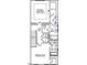 Floorplan displaying the main bedroom, bathroom, laundry, and additional bedroom at 324 Chesapeak Commons St # 143, Garner, NC 27529