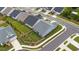 Aerial view of the house showing its fenced backyard and proximity to other homes in the neighborhood at 3528 Olive Glen Dr, Apex, NC 27502