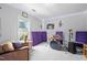 Music room with drum kit and LED strip lighting at 3528 Olive Glen Dr, Apex, NC 27502