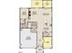 Detailed floor plan of the main level featuring kitchen, living room, and garage layouts at 4302 Emeline Way # 16, Fuquay Varina, NC 27526