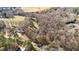 Expansive aerial view showcasing the property's vast land and wooded surroundings at 4775 Barber Mill Rd, Clayton, NC 27520