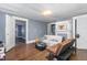 Cozy living room with hardwood floors and fireplace at 616 N Mebane St, Burlington, NC 27217