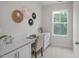 Bright office space with window and built in cabinets and desk at 82 Fairwinds Dr, Lillington, NC 27546
