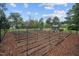 Large fenced garden with raised beds and lush greenery, perfect for cultivating your own produce at 1017 Holly Creek Ln, Chapel Hill, NC 27516