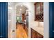 Elegant kitchen with granite counters and stainless steel appliances, conveniently located to living areas at 116 Wright Hill Dr, Durham, NC 27712