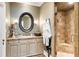 Elegant bathroom with a soaking tub and a walk in shower with dual shower heads at 1416 Barony Lake Way, Raleigh, NC 27614