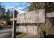 Community sign for Sweetbriar Forest residences with community address at 1738 Quail Ridge Rd, Raleigh, NC 27609
