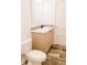 Light and airy bathroom featuring modern flooring and fixtures at 29 Hinshaw Shop Rd, Liberty, NC 27298