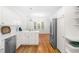 Open kitchen design featuring stainless steel appliances and a breakfast area at 2909 Hawtree Dr, Raleigh, NC 27613