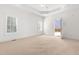 Bright bedroom offers plenty of natural light and an access door to the exterior deck at 2909 Hawtree Dr, Raleigh, NC 27613