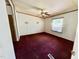 This cozy bedroom features a ceiling fan and a window providing natural light at 328 Cone Dr, Henderson, NC 27537