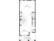 Detailed floor plan illustrating layout of kitchen, dining, Gathering room and front porch at 500 Yeowell Dr, Chapel Hill, NC 27514