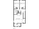 Layout of the home's second level, showing the bedroom, bathrooms, and laundry room at 500 Yeowell Dr, Chapel Hill, NC 27514