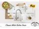 Selection of kitchen fixtures and decor with modern white cabinets and stainless steel faucet at 500 Yeowell Dr, Chapel Hill, NC 27514