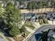 Aerial view of the home's curb appeal and surrounding neighborhood amenities at 10115 Mizner Ln, Raleigh, NC 27617