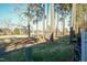 Scenic backyard view with trees overlooking the community golf course at 10115 Mizner Ln, Raleigh, NC 27617