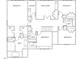 Upper floor plan displays five bedrooms, multiple bathrooms, a media room, laundry area, and walk-in closets at 1137 Fanning Dr, Wake Forest, NC 27587