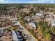 Neighborhood aerial view highlighting homes and a tree-lined street, creating a peaceful atmosphere at 1222 Maroon Dr, Durham, NC 27713