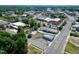 An aerial view showcasing the cityscape, with a focus on the vibrant urban surroundings at 221 Charlotte Ave, Sanford, NC 27330