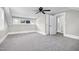 Bedroom with a ceiling fan, neutral walls, and carpet flooring at 221 Charlotte Ave, Sanford, NC 27330