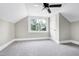 Bedroom with a ceiling fan, neutral walls, and carpet flooring at 221 Charlotte Ave, Sanford, NC 27330