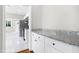 Close-up of built-in cabinets with granite countertop and modern hardware at 221 Charlotte Ave, Sanford, NC 27330
