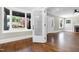Living room featuring hardwood floors and a view to the outside at 221 Charlotte Ave, Sanford, NC 27330
