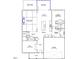 Detailed first-floor plan highlighting the layout of the kitchen, office, and garage at 225 Savannah Moss Way # 120, Raleigh, NC 27603