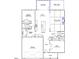 Layout of the home's first floor, showing the placement of rooms and features at 232 Augusta Pond Way # 124, Raleigh, NC 27603
