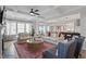 Inviting living room with coffered ceilings, elegant sofas, and a decorative coffee table at 232 Augusta Pond Way # 124, Raleigh, NC 27603