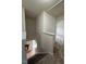 View from top of carpeted stairs to main level showing neutral paint and carpet at 271 Mayors Lane Ln, Wendell, NC 27591