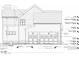Detailed elevation showing a two-story home with a two-car garage and various material specifications at 3004 Hickory Rd, Raleigh, NC 27616