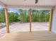 Covered back porch overlooking a wooded backyard at 394 Duncan Creek Rd # 158, Lillington, NC 27546