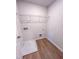 Practical laundry room features ample space, connections for washer and dryer, and durable flooring at 394 Duncan Creek Rd # 158, Lillington, NC 27546
