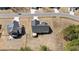 Bird's eye view of the house in a well-planned community, highlighting the driveway and surrounding landscape at 405 Joseph Alexander Dr, Fuquay Varina, NC 27526