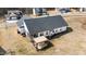 Aerial view of the home featuring a screened-in porch and covered patio with pergola in a large backyard at 405 Joseph Alexander Dr, Fuquay Varina, NC 27526