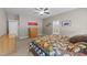 Spacious bedroom featuring neutral walls, carpet floors and comfortable bedding at 405 Joseph Alexander Dr, Fuquay Varina, NC 27526