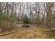 A backyard pool is surrounded by a brick patio and mature trees, offering a private outdoor retreat at 407 Granville Rd, Chapel Hill, NC 27514