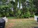 A large backyard offers plenty of space and a lovely green backdrop at 5264 Patuxent Dr, Raleigh, NC 27616