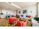 Living room and kitchen area features modern styling and finishes at 601 W Rosemary St # 403, Chapel Hill, NC 27516