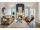 Inviting living room with a fireplace and comfortable seating at 749 Bowden Rd, Chapel Hill, NC 27516