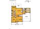 First floor floor plan depicting living spaces, kitchen, and garage at 1136 Knotty Oaks Dr, Apex, NC 27523