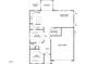Floor plan of the first floor of a home, showing the kitchen, Gathering room, garage and study at 121 Willow Cameron Way, Angier, NC 27501