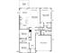 Open-concept floor plan featuring a kitchen, Gathering room, and owner's suite at 121 Willow Cameron Way, Angier, NC 27501