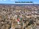 Overhead view showing the home's location near University of North Carolina (UNC) at 206 Spring Ln, Chapel Hill, NC 27514