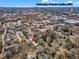 Ariel view of the home with proximity to the University of North Carolina (UNC) campus at 206 Spring Ln, Chapel Hill, NC 27514