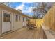 Cozy deck area with outdoor seating, great for enjoying the backyard at 206 Spring Ln, Chapel Hill, NC 27514