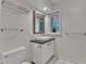 Chic bathroom featuring modern fixtures, a vessel sink, and neutral tones, creating a spa-like atmosphere at 206 Spring Ln, Chapel Hill, NC 27514